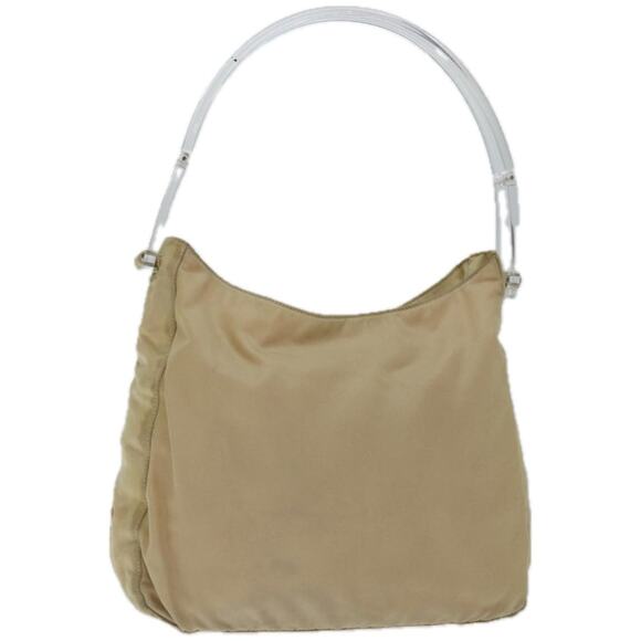 PRADA Shoulder Bag Nylon Beige - Picture 1 of 9